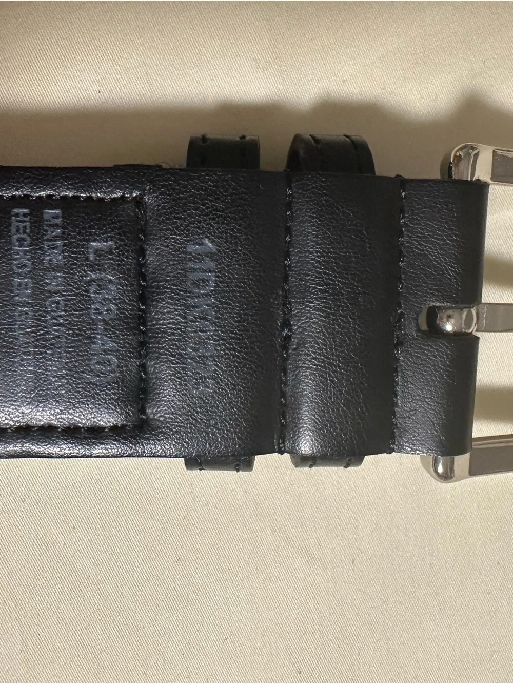 Dockers Black Braided Stretch Belt Silver Buckle Size L(38-40)